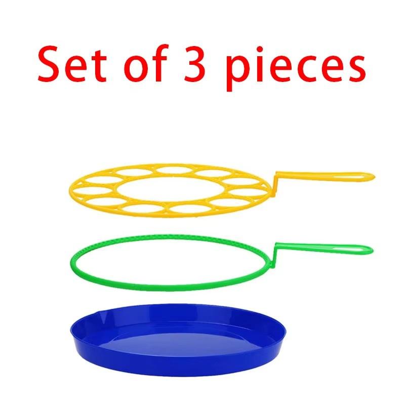 3Pcs Creative Colorful Bubble Plate Blowing Bubble Stick Summer Children's Toy Accessories Multiple Styling Creative Toys