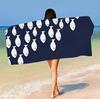 Summer Boho Style Mermaid Tail Fish Scales And Flowing Fins Graphic Beach Towel For Swimming Pool Microfiber Sand-Free Towel