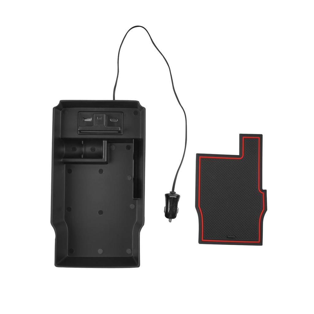 Auto Spec Series 60 Built-in Console Box Toyota Harrier H25.12 - Current with 1 Rubber Mat with LED Sensor Light & 2-port USB Port