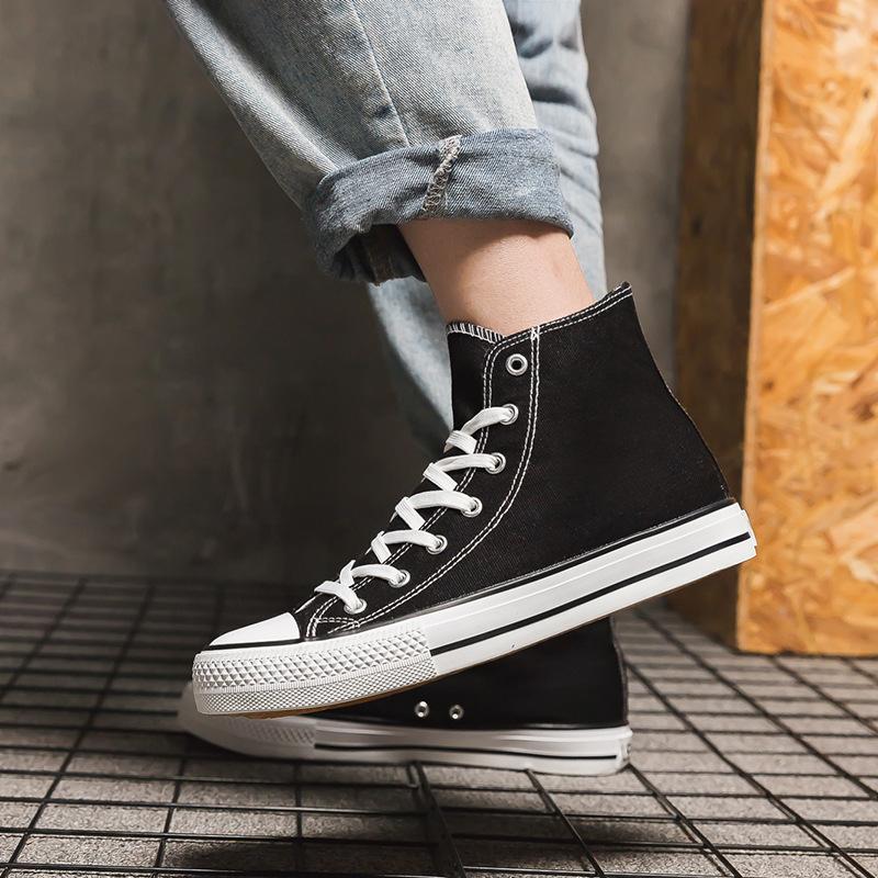 Women Canvas Shoes Men's Shoes Student High-top Fashion Couple Sneakers Lace-up Women Casual Shoes
