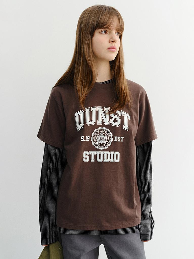 Deonseuteu Unisex Classic Logo T-Shirt_Udts6B139_Brown