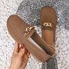 Women Flats Spring 2025 New Large Size Flat Loafers Shoes Women Knitting Slip-on Round Head Breathable Shoes for Women