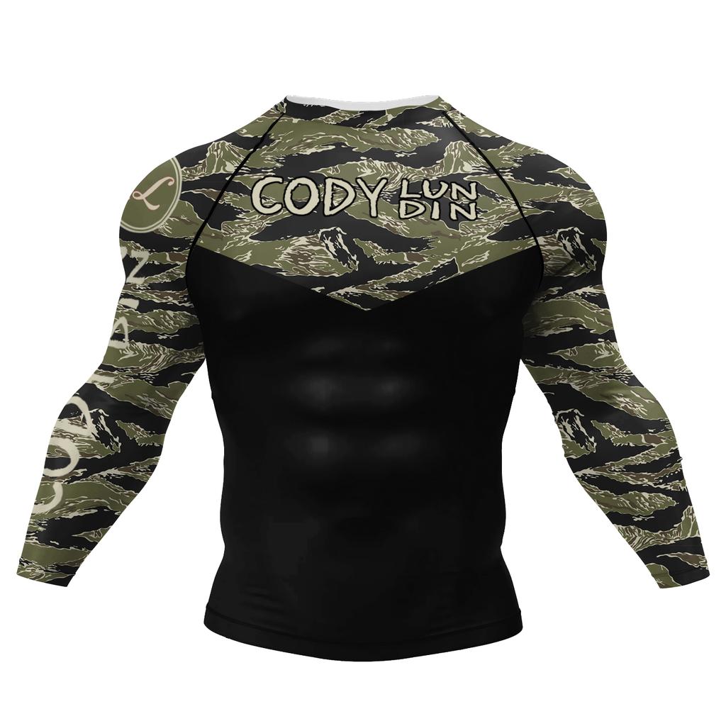 Cody Lundin Designer Men Cool Sports Shirts Jiu Jitsu Gi Rashguard Upf 50+ Cycling Running Tops Tattoo Compression Gym T-Shirts