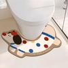 Cartoon Carpet Cute Puppy Rug U-Shaped Bathroom Mat Non-Slip Toilet Mat Creative Decor Door Mat Carpet For Living Room