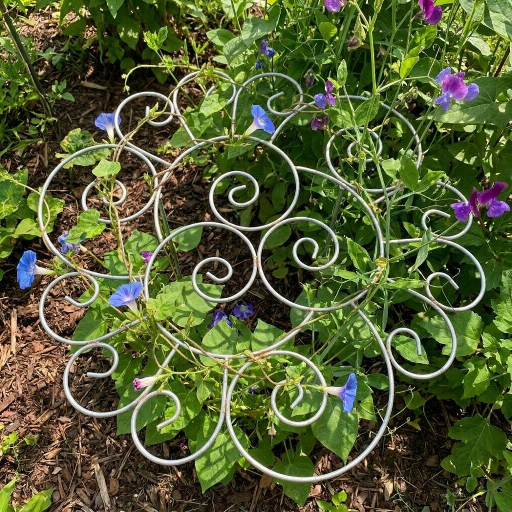 Rust-Proof Metal Plant Support Ring Weather-Resistant Flower Frame Support Garden Decoration