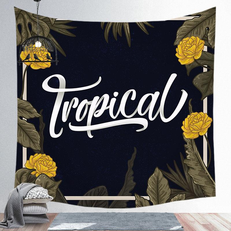 Modern Nordic Polyester Tapestry Tropical Plants Wall Hanging Decor Hot Bohemian Tapestry For Bedroom Dorm Living Room Wall Art