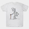 T-shirt Homme Impression Noire Old Bot Papier de Transfert Sans Découpe Impression Coton T-shirt