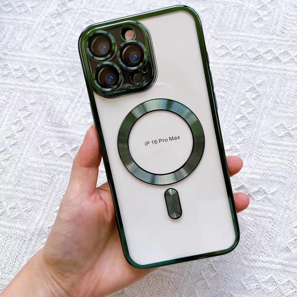 IPhone16 Electroplated CD Pattern 15 Mobile Phone Case with Tail Apple Magsafe Magnetic 12proma Soft Case Suitable