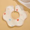 Class A Newborn Baby Saliva Towel Crepe Waterproof Petal Bib Autumn Winter Children Eating Cartoon Cotton Bib