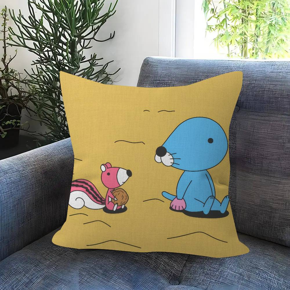 Cartoon Anime BBonobono  Pillow Cushion Cover Pillowcase Living Room Sofa Home Decor Customized