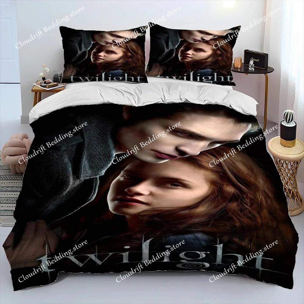 3D The Twilight Saga HD Printed Comforter Bedding Set,Duvet Cover Bed Set Quilt Cover Pillowcase,king Queen Size Bedding Set Kid