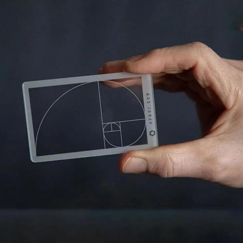 Viewfinder Ruler Golden Ratio Ruler Acrylic Fibonacci Composition View Finder Photography Painting Art Tool Multifunction Ruler