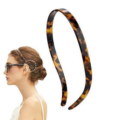 Hair Band for Eyewear, No Pressure, Non Slip Fashion Thin Headbands for Women - Tortoise - Hairband for Women's Hair