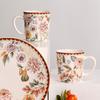 French Ceramic Plates Exquisite Flower Pattern Steak Cake Dishes Household Fruit Plates Household Noodle Bowls Ceramic Tableware