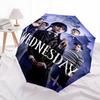 1pc Wednesday Addams Nevermore Academy Automatic Open Close Umbrella Windproof Canopy, Automatic Open Close Button10200
