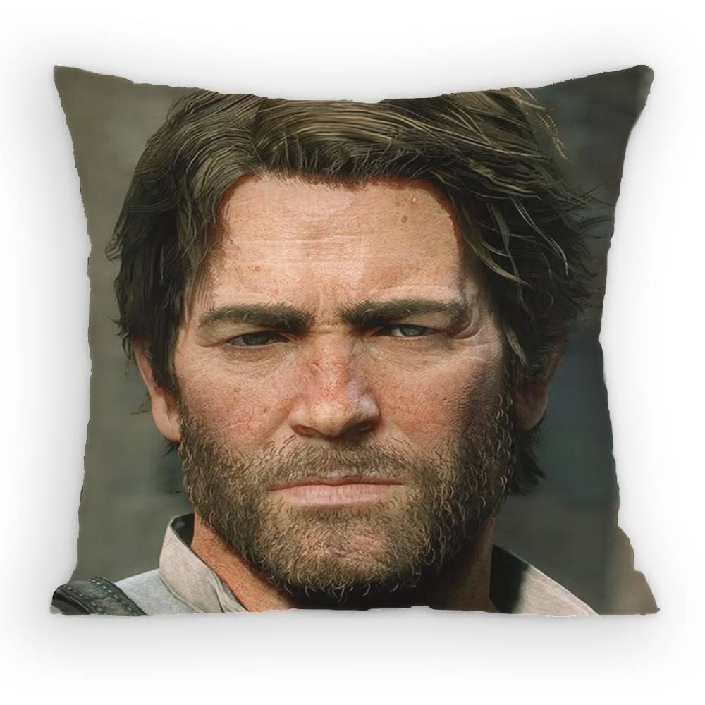 Game Red Dead RRedemption Pillow Case Antidustmite Pillowcase Invisible zipper silky short plush Sofa cushion cover