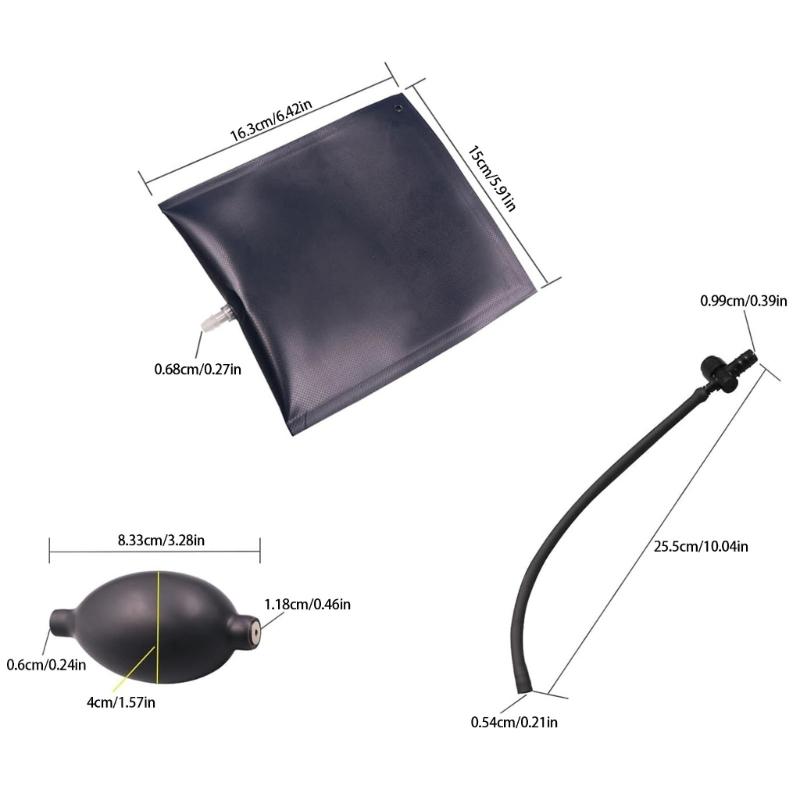 3 Pieces Air Lifting Cushions Inflatable Pump Wedges for Easy Door Window Installation Alignment Automotive Maintenance
