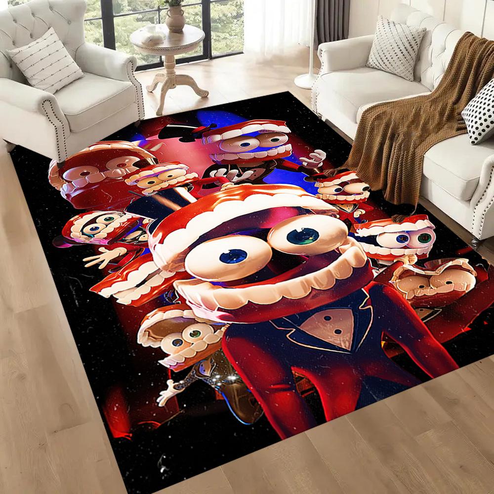 Digital Circus Area Rug Design for Study Room Dormitory Kitchen Living Rooms Anti-slip Rug Decorate Offices