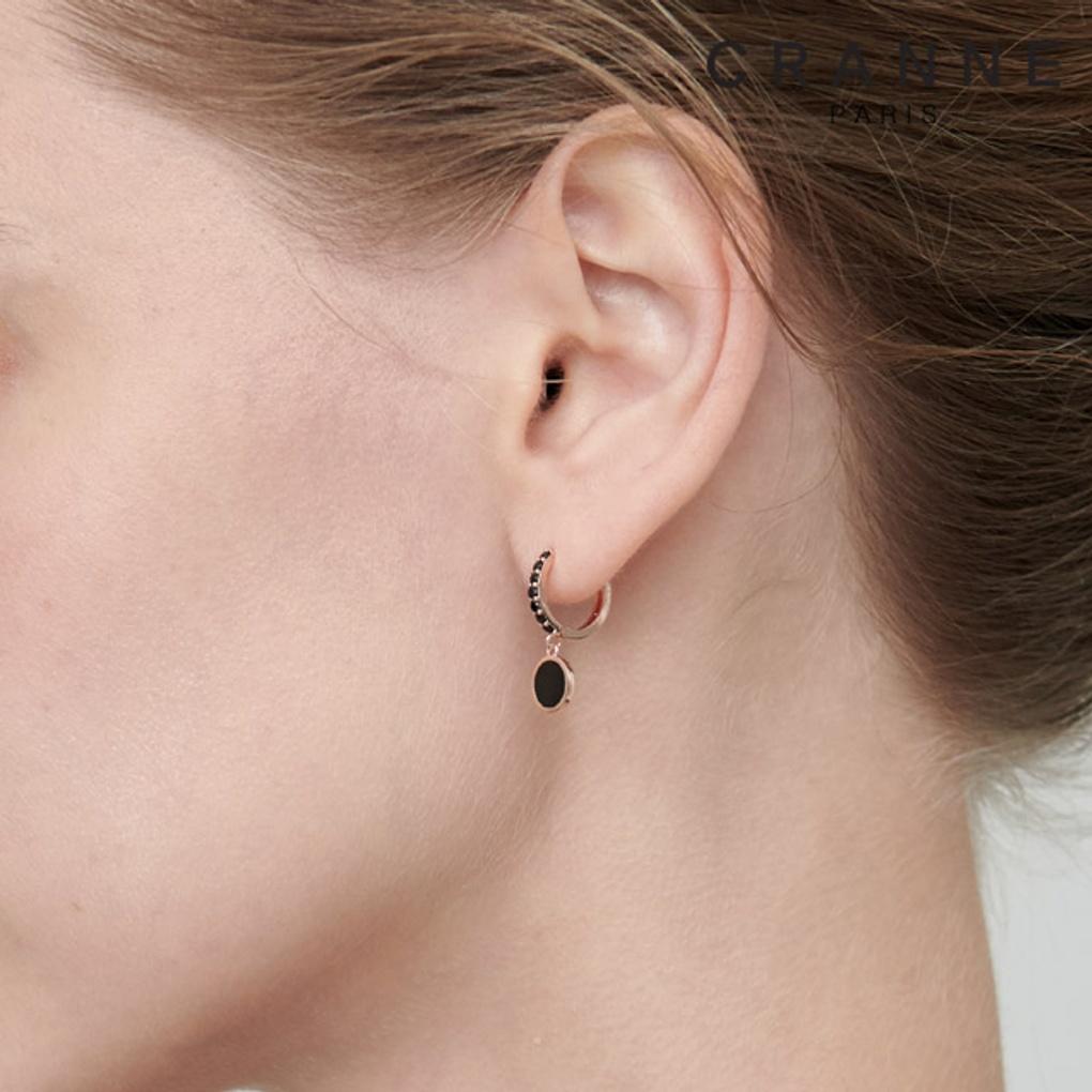 14K Circle Cubic One-Touch Earrings (Gold Filled) C24EGF124