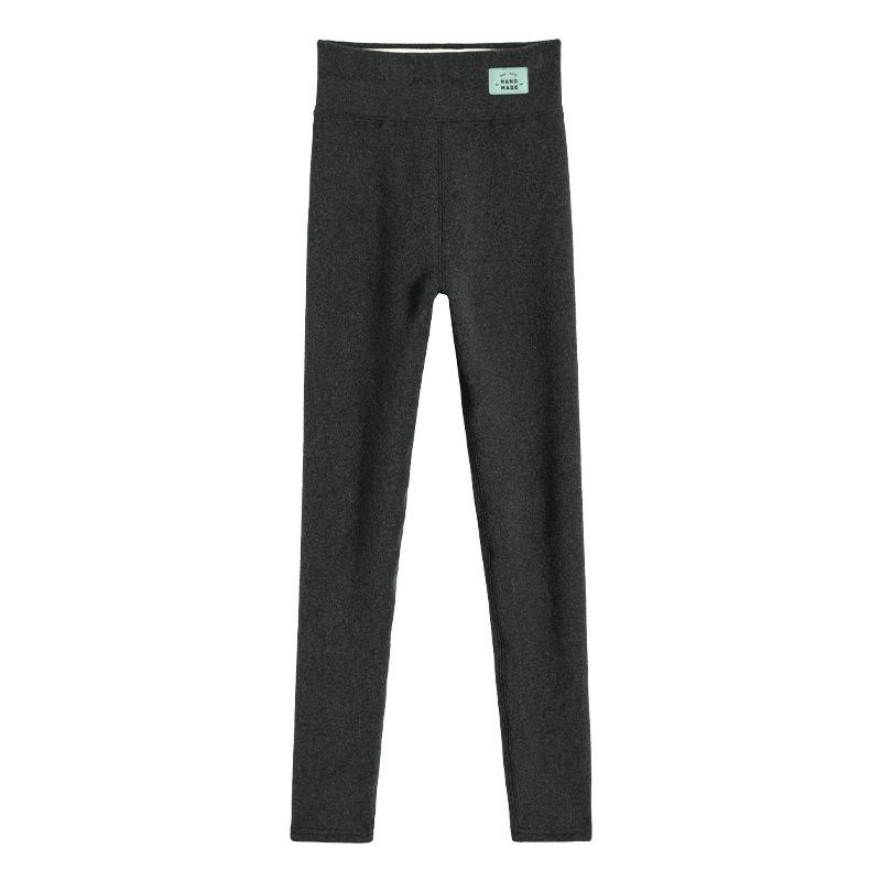 Cotton Lamb Wool Leggings for Women's Winter New High-waisted Warm-keeping, Piled and Thickened Outer Wear Large-size Pure Long Johns