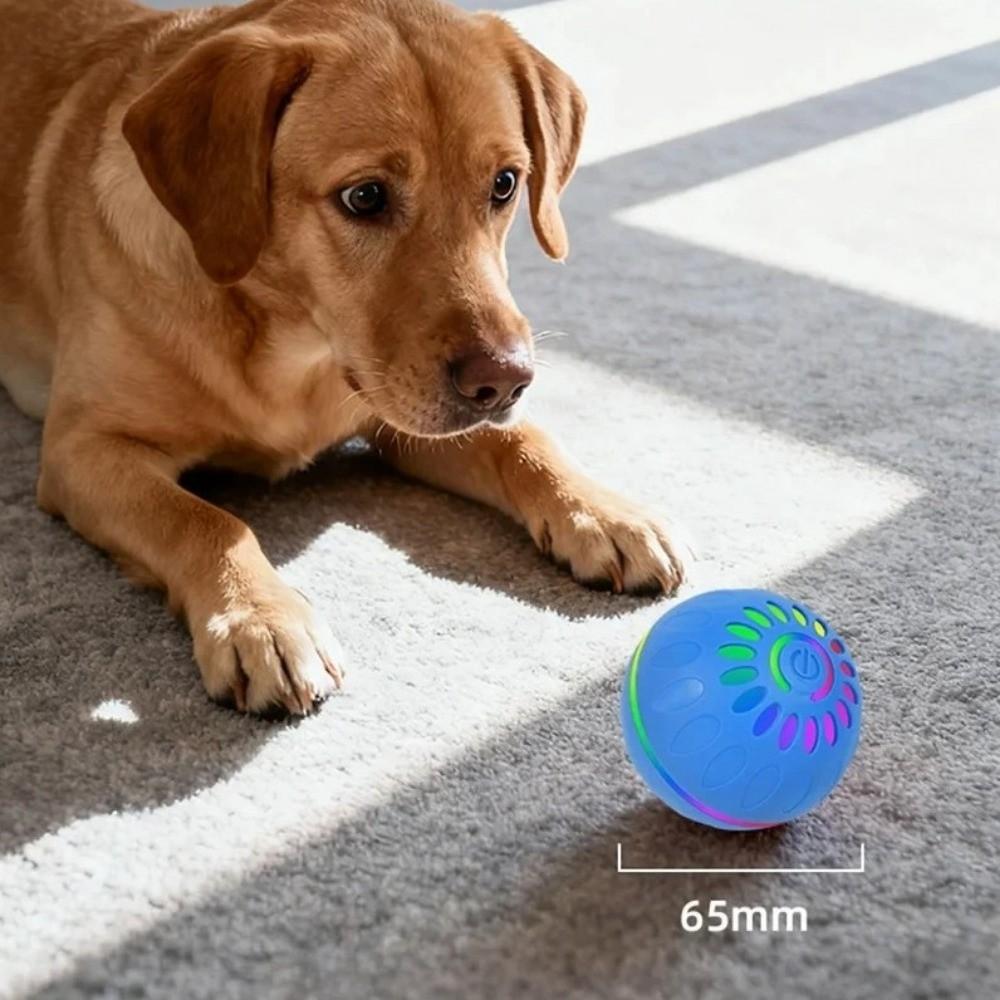 Luminous Interactive Rolling Ball Rechargeable Auto Moving Dog Toy Cat Playmate