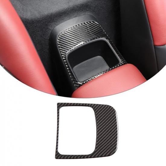 

Carbon fiber Rear Armrest Storage Box Panel Cover Trim For Toyota Supra 19-24