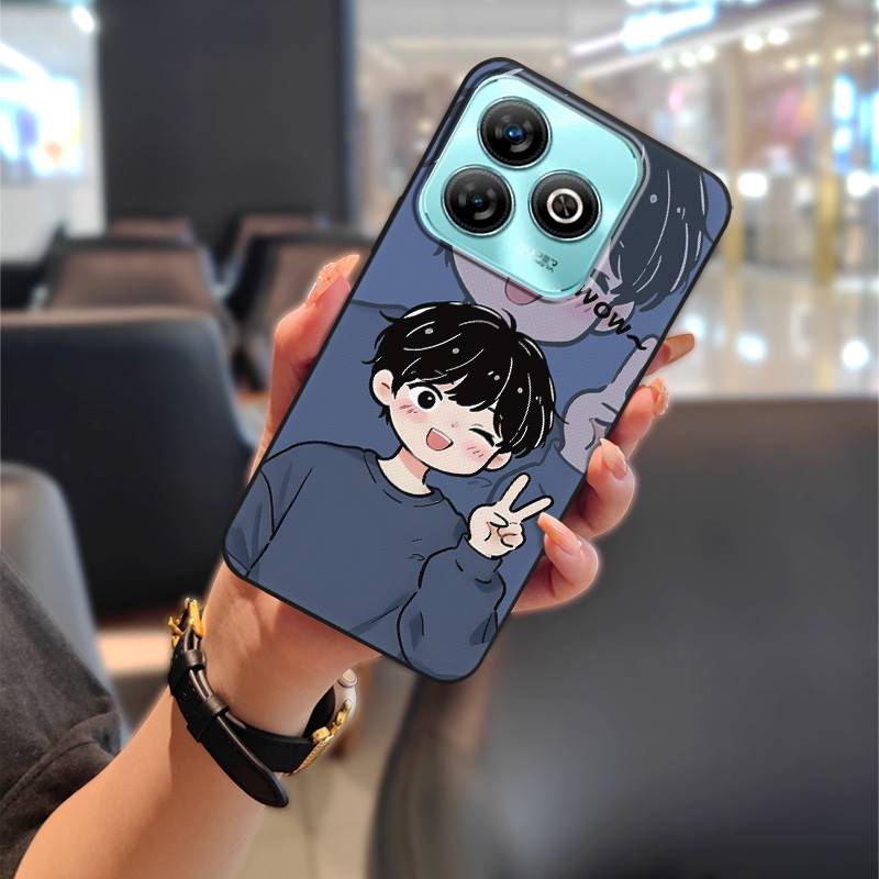 Graffiti Anti-dust Phone Case For ZTE Blade A75 4G/Z2359 TPU Couple Anti-knock Cartoon Protective Silicone Cute Durable
