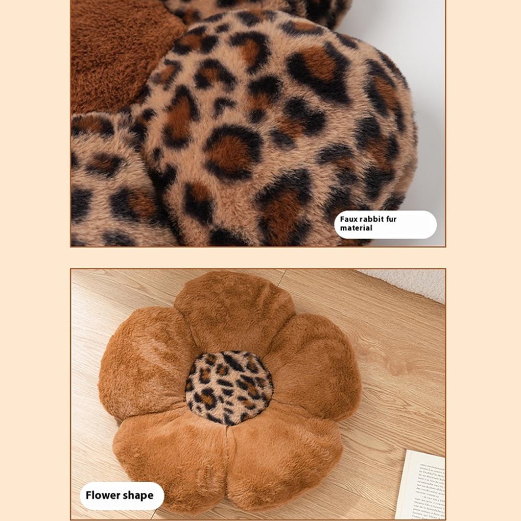 Pillow Print Pillow Pillow P Flower Pillow Sofa Cushion Backrest Imitation Rabbits Soft Comfortable Decoration