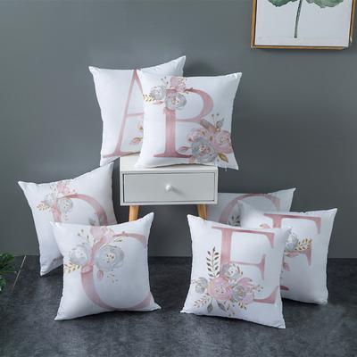 Blumen Buchstaben Kissen Weich und Atmungsaktiv Sofa Auto Lendenwirbelstütze Büro Taille Schutz Kissenbezug