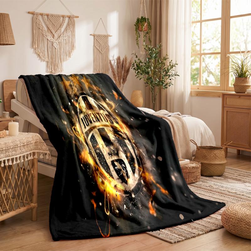 Juventus FC Druck Flanelldecke Weich Warm Sofa Bett Überwurfdecke Für Zuhause Büro Schlafzimmer