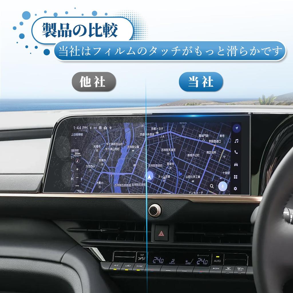 Coleya Navigasjonsskjerm LCD-måler Beskyttelsesfilm for Toyota Crown Crossover 35-serien og Beskyttelse for navigasjonsdisplay Enkel å Bil Tilbehør
