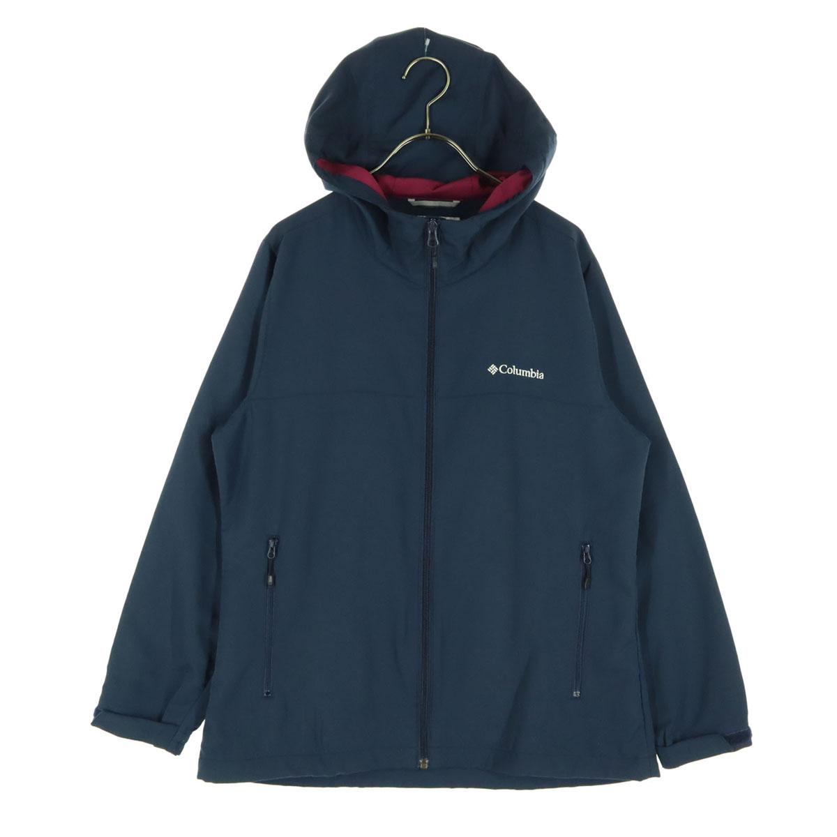 Columbia Long sleeve Zip hoodie L Navy Women Used 7980₽