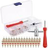 ULTECHNOVO Tire Valve Core 32-Piece Set, Valve Core Removal Tool, Bug Turner Screwdriver, For