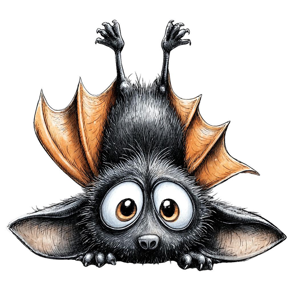 

Halloween Cartoon Bat Stickers Cute Hanging Upside Down Waterproof Decor for Haunted House Escape Room Setup 10x9cm разноцветный