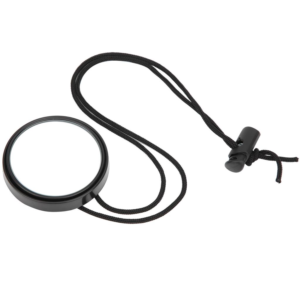 Diving Rearview Mirror 360 Degree Adjustable Rearview Mirror with Lanyard Diving AccessoryBlack