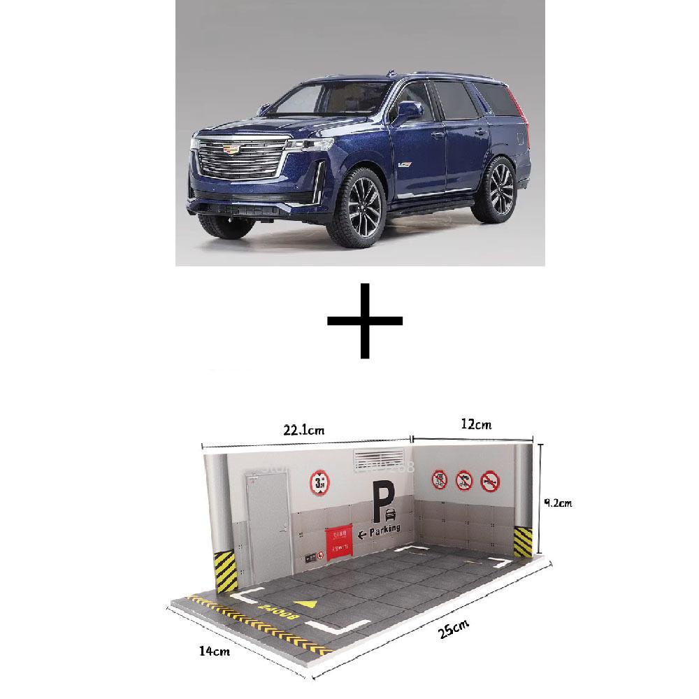 1:24 Scale Escalade Car Model Toy Shock Absorption Doors Opened Alloy Diecast Vehicle Models Collection Gifts for Children