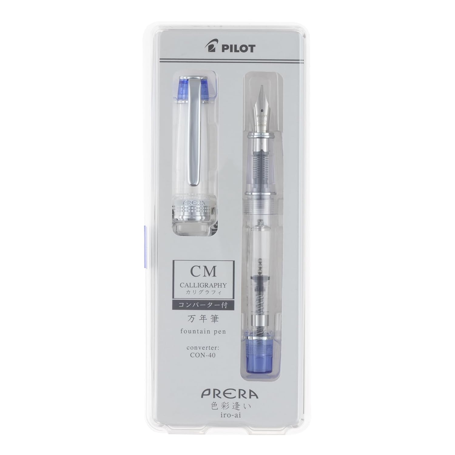 PILOT Fountain Pen Prela PRERA Colorful Meeting CM Calligraphy Transparent Blue PFPR1TLCM