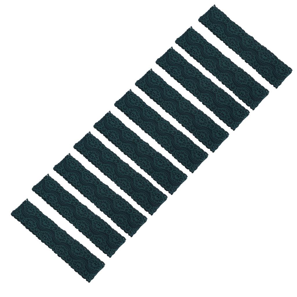 Dark Green Lace Ribbon 10 Yards 2in Wide Stretchy Elastic Comfortable Unique Lace Trim for