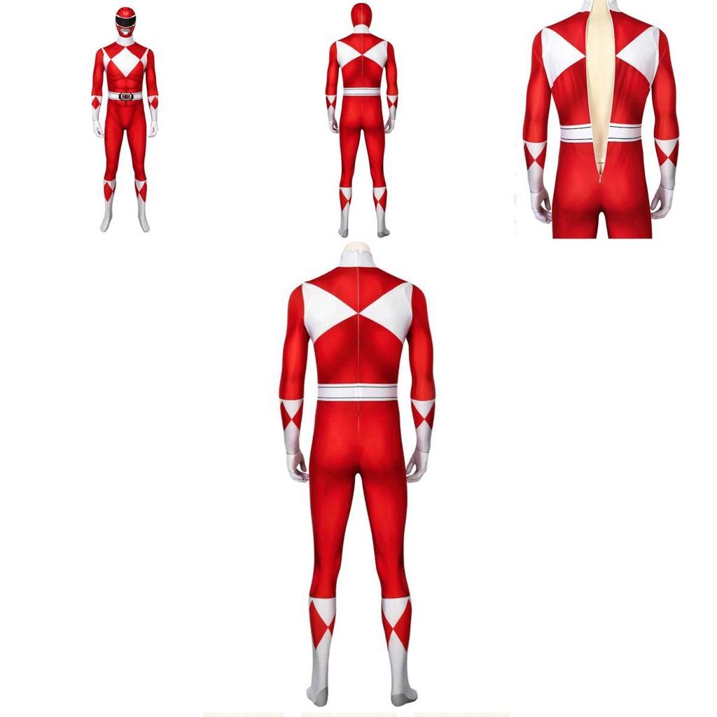 Power Costume Rangers Kids Adult Cosplay Fancy Dress Party Superhero Jumpsuit