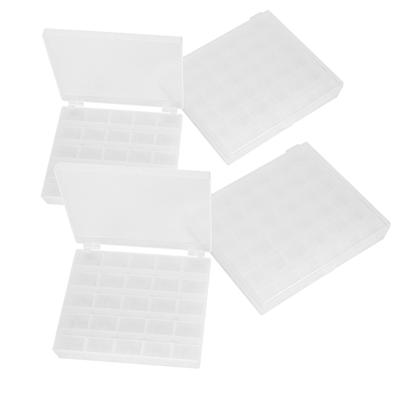4pcs Sewing Bobbins Storage Box 25 36 Grids Transparent Plastic Spools Case Home Sewing Accessories