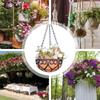 10 Inch Round Wire Plant Holder Metal Hanging Basket Coconut Liner Lining Plants Flower Garden Pot for Home Balcony Decoration