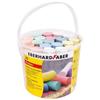 Bucket of Chalks for Sidewalk - Eberhard Faber - 20 Assorted Colors - Erasable - Mixed - Child
