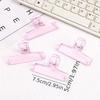4 Pcs Transparent Jelly Folder Student Paper Clip Acrylic Clear Long Tail Clip Ice Storage Clip