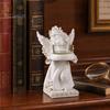 Gift Angel Candle Holder Little Holder, Resin Decorative Guardian Tea Light Home Decor Retro Cherub Sculpture for Church Wedding