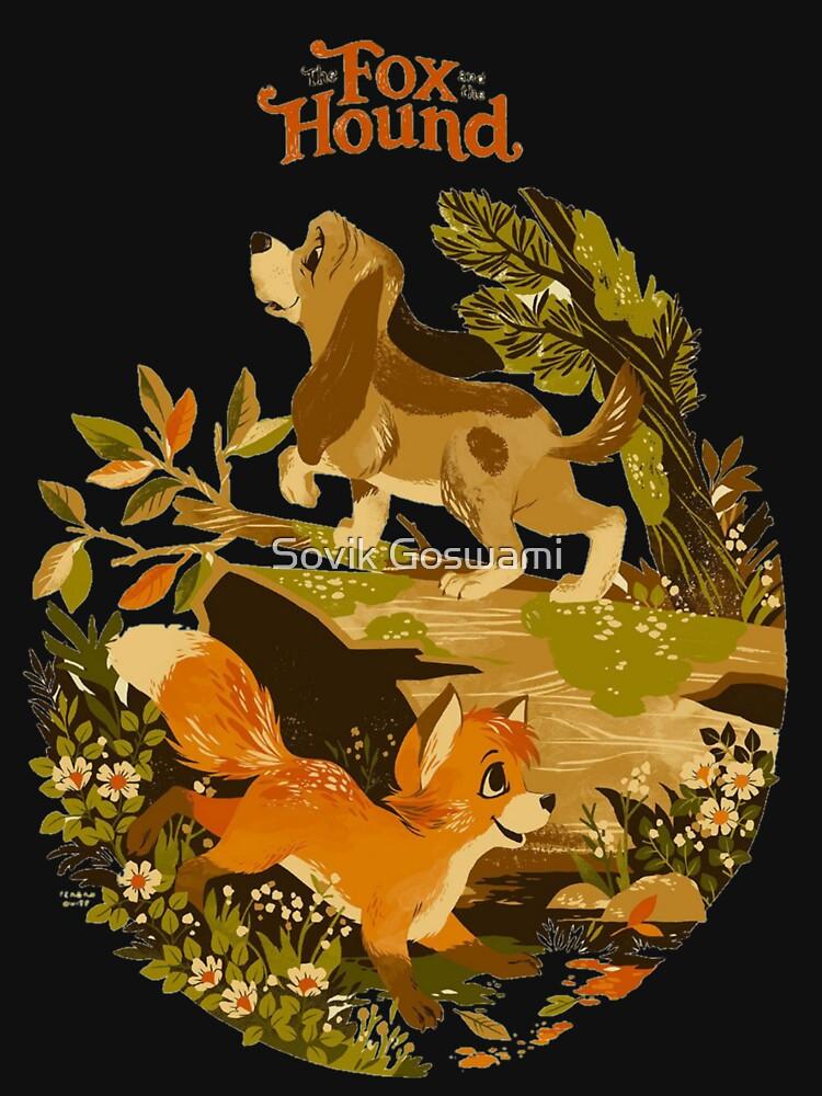 The Animals Cartoon fox and hound cute merch Classic T-Shirt