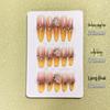 Nude Gradient Diamond Inlaid Press-On Nails – Trendy, Eye-Catching, and Unique Design