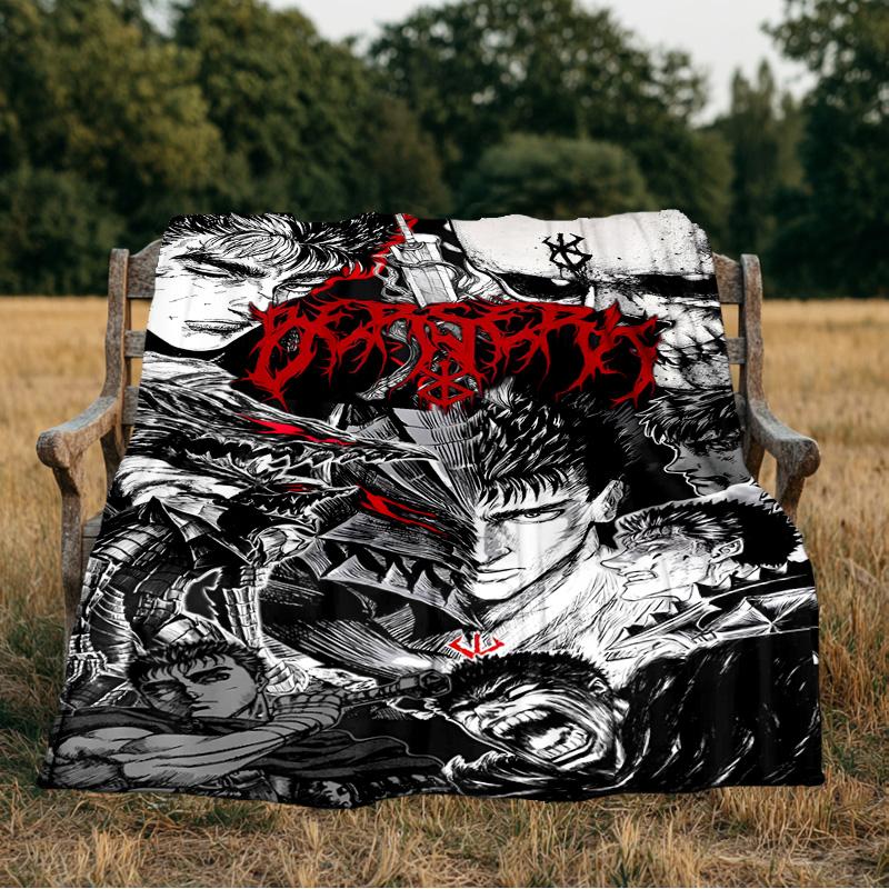 Dark Warrior's Rise Blanket Flannel Throw for Sofa, Indoor, Camping, Living Room, Office, Chair, And Bed Soft Birthday Gift