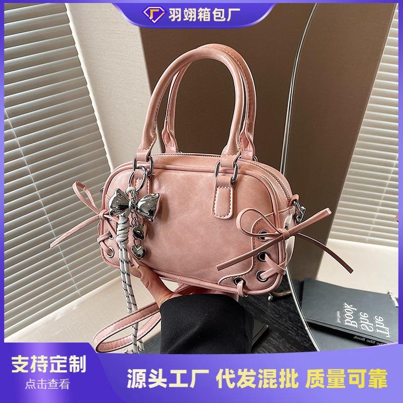 Premium Small Bag Women's Spring and Summer New Versatile Messenger Bag Bow Casual Portable Pillow Bag