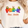 Personalized Pre-K Teacher Shirt, Custom Teacher T-Shirt, Rainbow Teacher Tee, Back To School Teacher Gift, Comfort Colors Pre-K Shirt