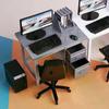 HOT! 1 Set 1/12 Dollhouse Miniature Computer Keyboard Desk Chair Kit Home Study Room Furniture Decor Micro Scene Props